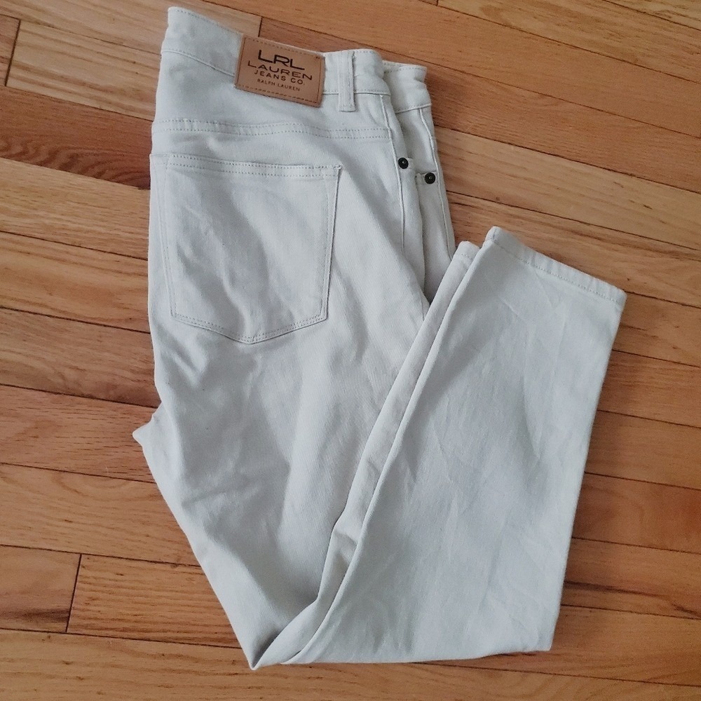 Lauren Ralph Lauren Jeans Co Off White Classic Straight Cropped Denim 12